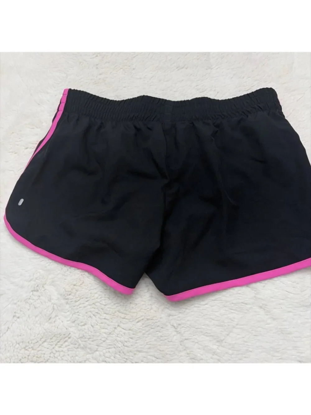 Adidas Womens Running Aero Ready Athletic Shorts Black Pink Stripe  Lined M